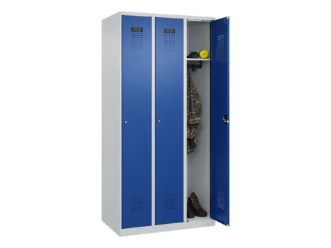 locker,HxBxD 1850x900x500mm,3vak,vak B 300mm,cil.-slot,staand op vloer
