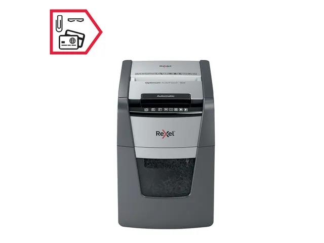 Papiervernietiger Rexel Optimum Auto+ 90X snippers 4x28mm