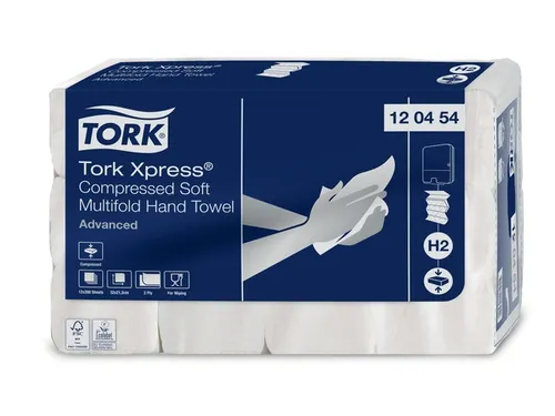 Tork 120454 H2 Xpress Compressed Handdoek Advanced Soft 2400 stuks