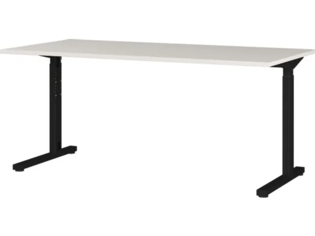 In hoogte verstelbaar bureau,HxBxD 700-800x1800x800mm,blad lichtgrijs
