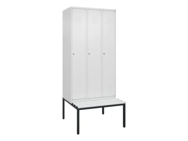Armoire vestiaire avec banc HxlxP 2120x900x815mm 3compart.