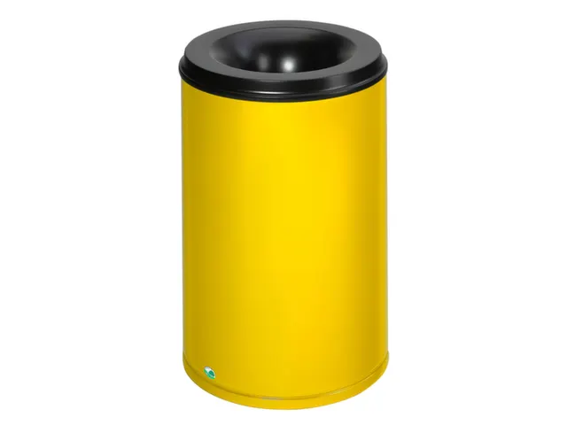 prullenmand zelfblussend 110 liter HxØ 750x465mm kop zwart geel