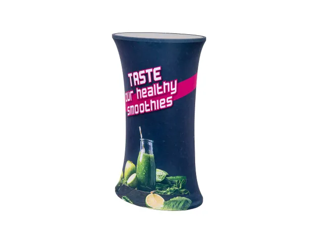 Balie Counter Easy Oval 40x60x100cm Zwart tafelblad