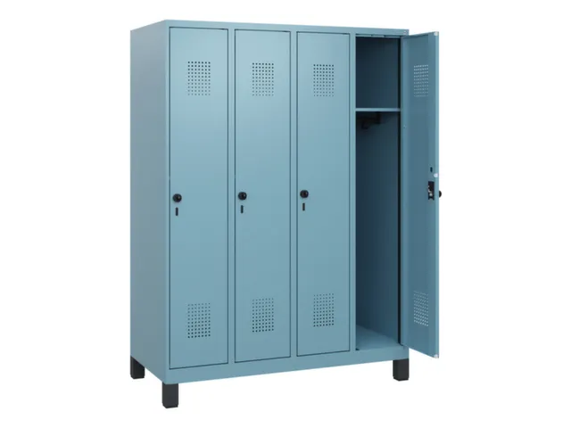 schoollocker,HxBxD 1630x1200x500mm,4vak,vak B 300mm,draaigrendel