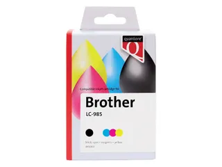 Inkcartridge Quantore alternatief tbv Brother Lc-985 Zwart + 3 Kleuren - 1