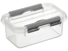 Opbergbox Sunware Q-line 0,5L transparant/grijs