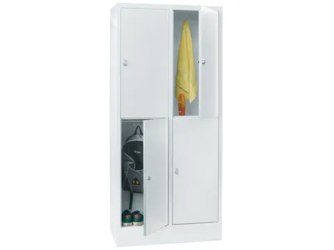 lockerkast,RAL 7035,HxBxD 1850x800x500mm,2x2vakken,vak B 400mm