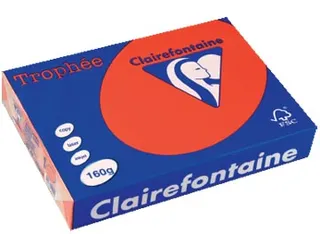 Trophée Intens gekleurd papier A4 160 gram 250vel Koraalrood - 1
