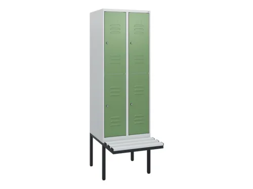 Dubbeldekse dekenkist,HxBxD 1950x600x815mm,2x2vak.,vak B 300mm