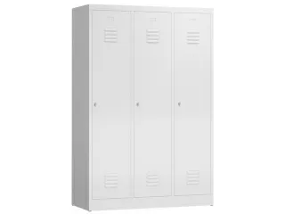 garderobekast,HxBxD 1800x1185x500mm,3vak,vak B 395mm,klink,sokkel - 1