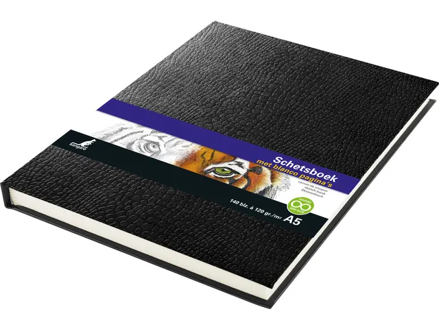 Schetsboek Kangaro A5 creme 120 grams blanco papier, 140 blz hard cove