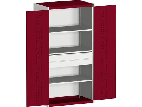 systeemkast 2000x1300x650mm 3xStalen bodem 2laden Ral7035 Ral3004