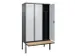 locker voor scheiding van kleding,HxBxD 2120x1200x815mm,3vak