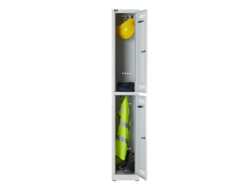 Dubbeldekse garderobekast,HxBxD 1850x300x500mm,1x2vak.,vak B 300mm