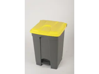 pedaalemmer,1x45l,HxBxD 600x398x410mm,romp PP grijs,deksel PP geel - 2