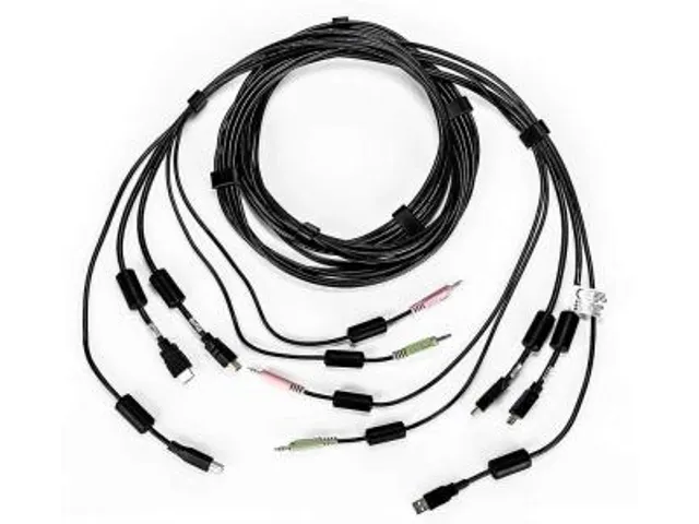 Vertiv Avocent CBL0129, 3 m, USB, USB, HDMI, Zwart, USB