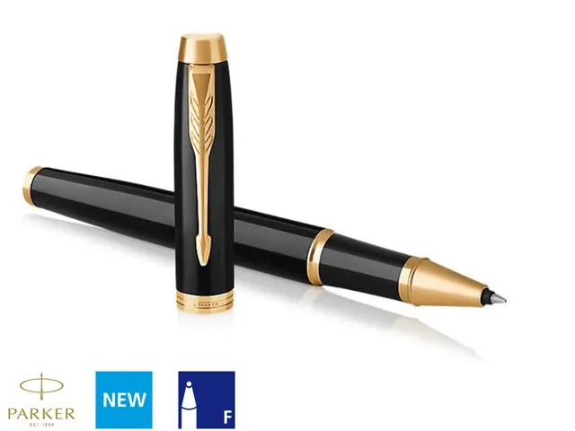Rollerpen Parker IM Black Lacquer GT Finish Fijn Zwarte inkt