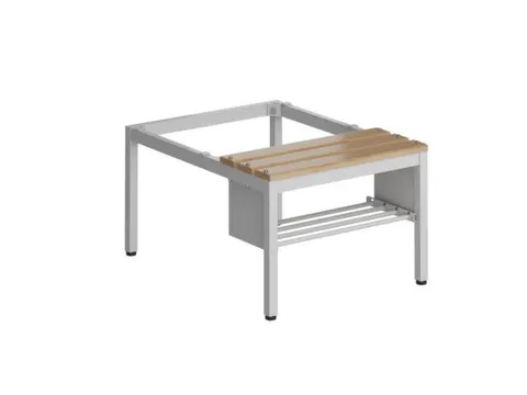 Zitbank v. garderobekast/lockersysteem 420x500x800mm hardhout rooster
