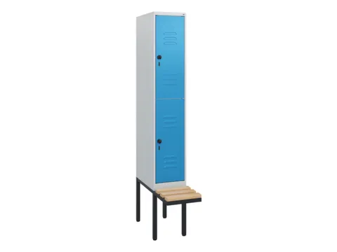 armoire vestiaire avec banc à deux niveaux HxlxP 1950x300x815mm