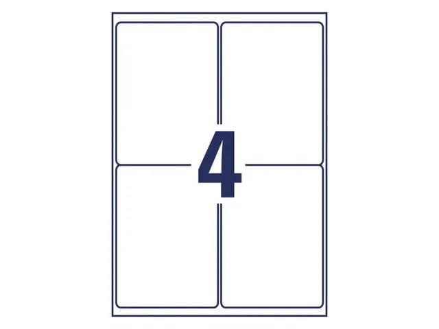 Etiquette laser Avery 96x50.8mm transparent 25 feuilles 4 étiquettes