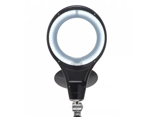 Loeplamp LED MAULmakro Met Voet Zwart