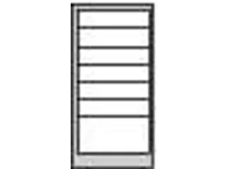 ladekast HxBxD 900x500x500mm 7laden slot RAL7035 front RAL6011 - 3