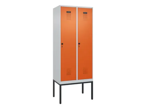 locker,HxBxD 2120x800x500mm,2vak,vak B 400mm,draaigrendel