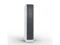 lockerkast cil.slot 1950x396x640mm 1x5 vakken RAL7035 front RAL7021