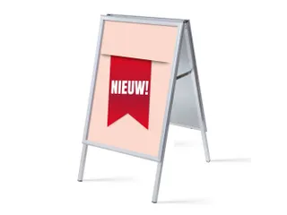 Stoepbord A1 complete set met print "NIEUW" Rood - 1