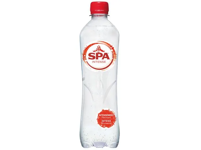 Eau minérale rouge, 0,5 litre par bouteille en PET