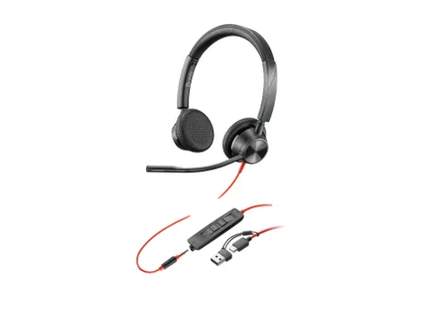 Casque filaire stéréo Poly BW3325 USB-C/A noir