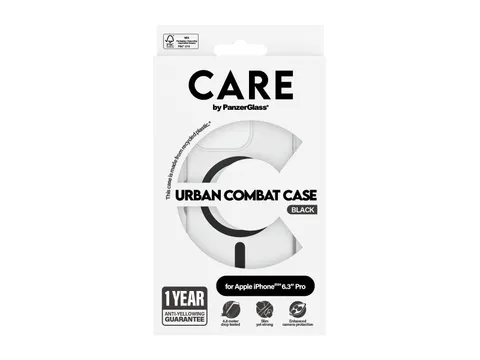 PanzerGlass CARE by Urban Combat Case Transparent w. Black MagSa