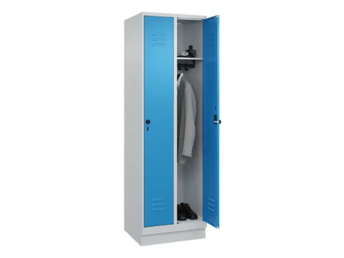 locker,HxBxD 1950x600x500mm,2vak,vak B 300mm,draaigrendel,sokkel