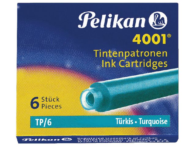 Inktpatroon Pelikan 4001 turquoise | VulpennenShop.nl