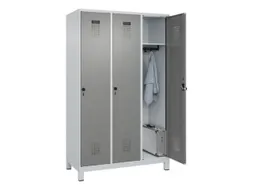 locker,HxBxD 1950x1200x500mm,3vak,vak B 400mm,draaigrendel,voeten