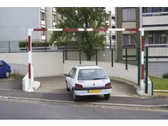 hoogtebegrenzer,HxB 2200x3850-5200mm,paal rood/wit