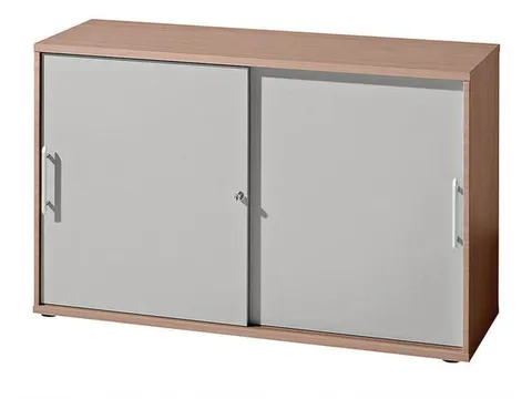 Schuifdeurkast Hxbxd 748X1200X400Mm 2 Oh Kastromp/front Noten/zilver