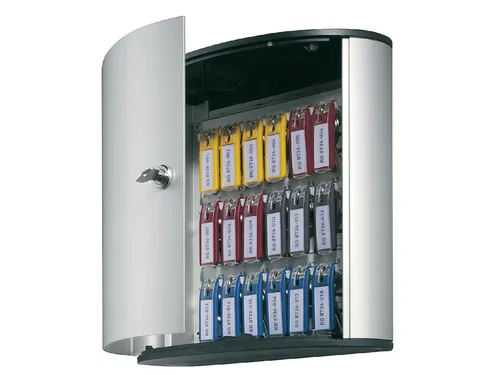Sleutelkast Aluminium Durable 302x160x118mm 18 Sleutels Cilinderslot