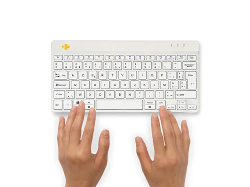 Compact Break ergonomisch toetsenbord Azerty BE Wit draadloos