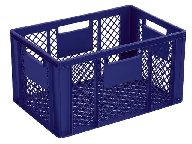 Euronorm Stapelkrat Pe 320x600x400mm 63liter Open Blauw