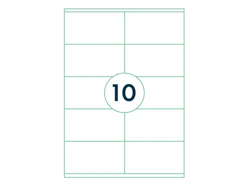 Etiket Rillstab 105x57mm Wit