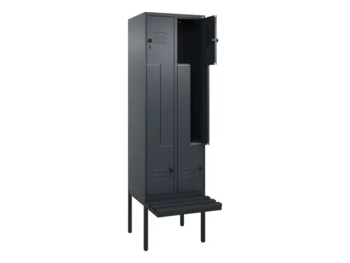 Z-garderobekast,HxBxD 2120x600x815mm,2vak,vak B 300mm,draaigrendel