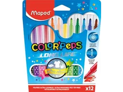 Maped Viltstift Color'Peps 12 Stiften in een Kartonnen Etui