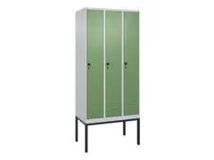 locker,HxBxD 2120x900x500mm,3vak,vak B 300mm,draaigrendel