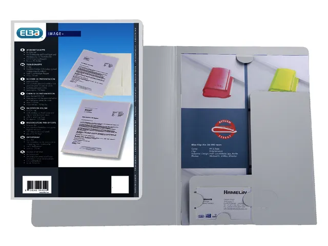 Offertemap Oxford A4 met insteektas 2 kleppen 0.5mm PP wit