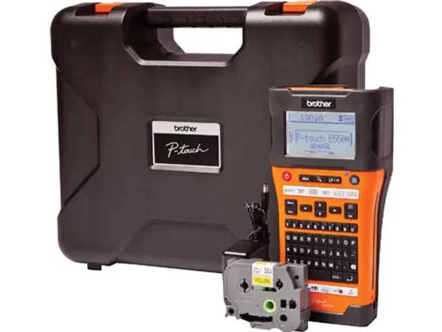 système de lettrage PT-E550 avec valise, 2 rubans, adaptateur et batt