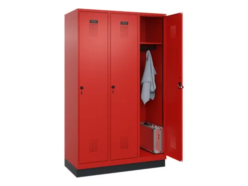locker,HxBxD 1950x1200x500mm,3vak,vak B 400mm,draaigrendel,sokkel