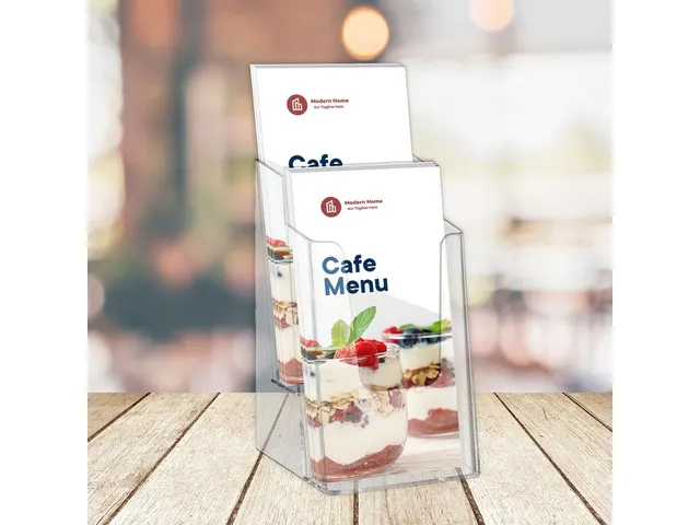 Folderhouder Europel 2 vaks 1/3 A4 transparant