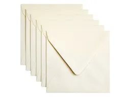 Envelop Papicolor 140x140mm Ivoor gegomd pak à 6 stuks
