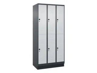 dubbeldekse locker,HxBxD 1950x900x500mm,3x2vak.,vak B 300mm - 1
